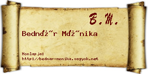 Bednár Mónika névjegykártya